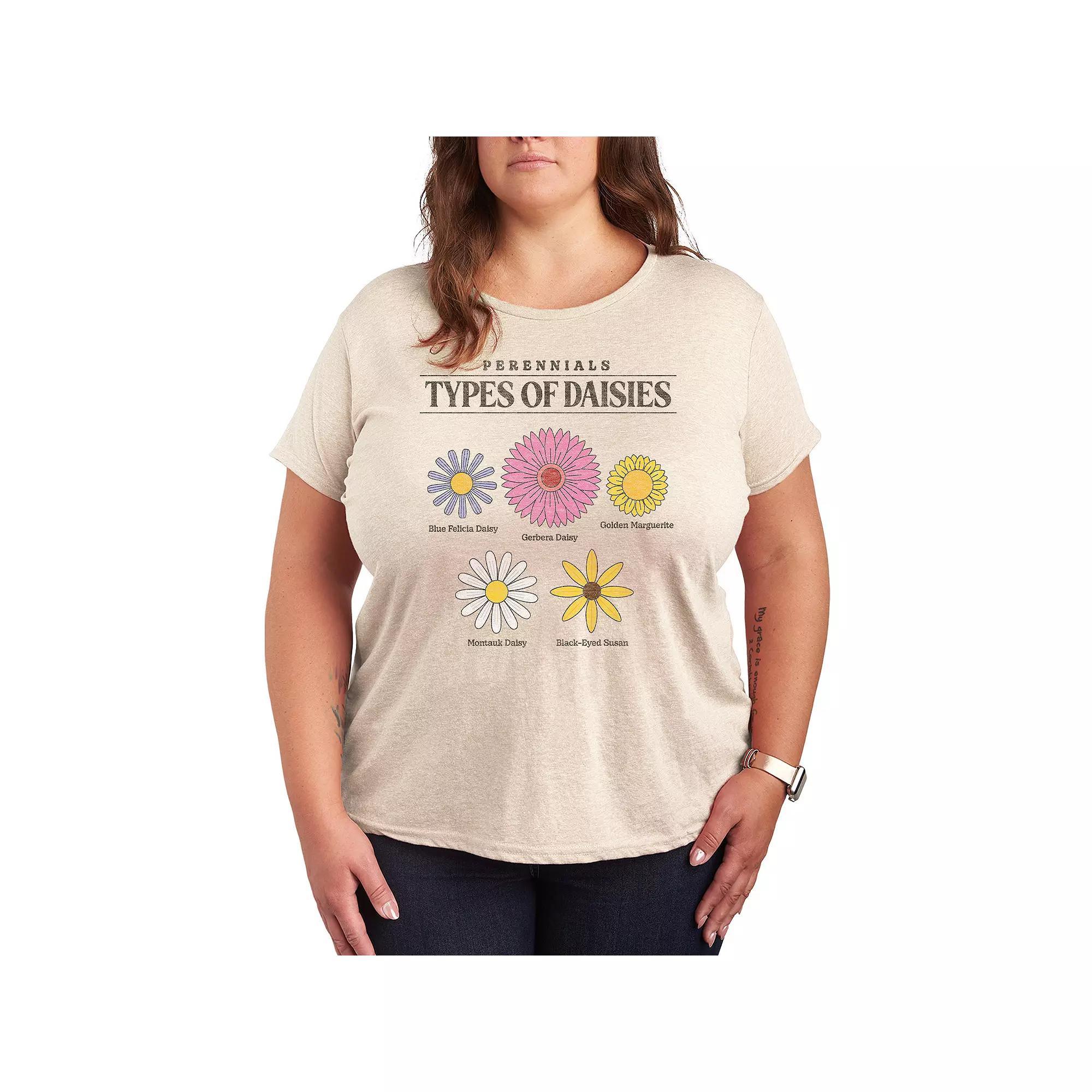 Plus Size Types of Daisies Graphic Tee, Womens Product Image
