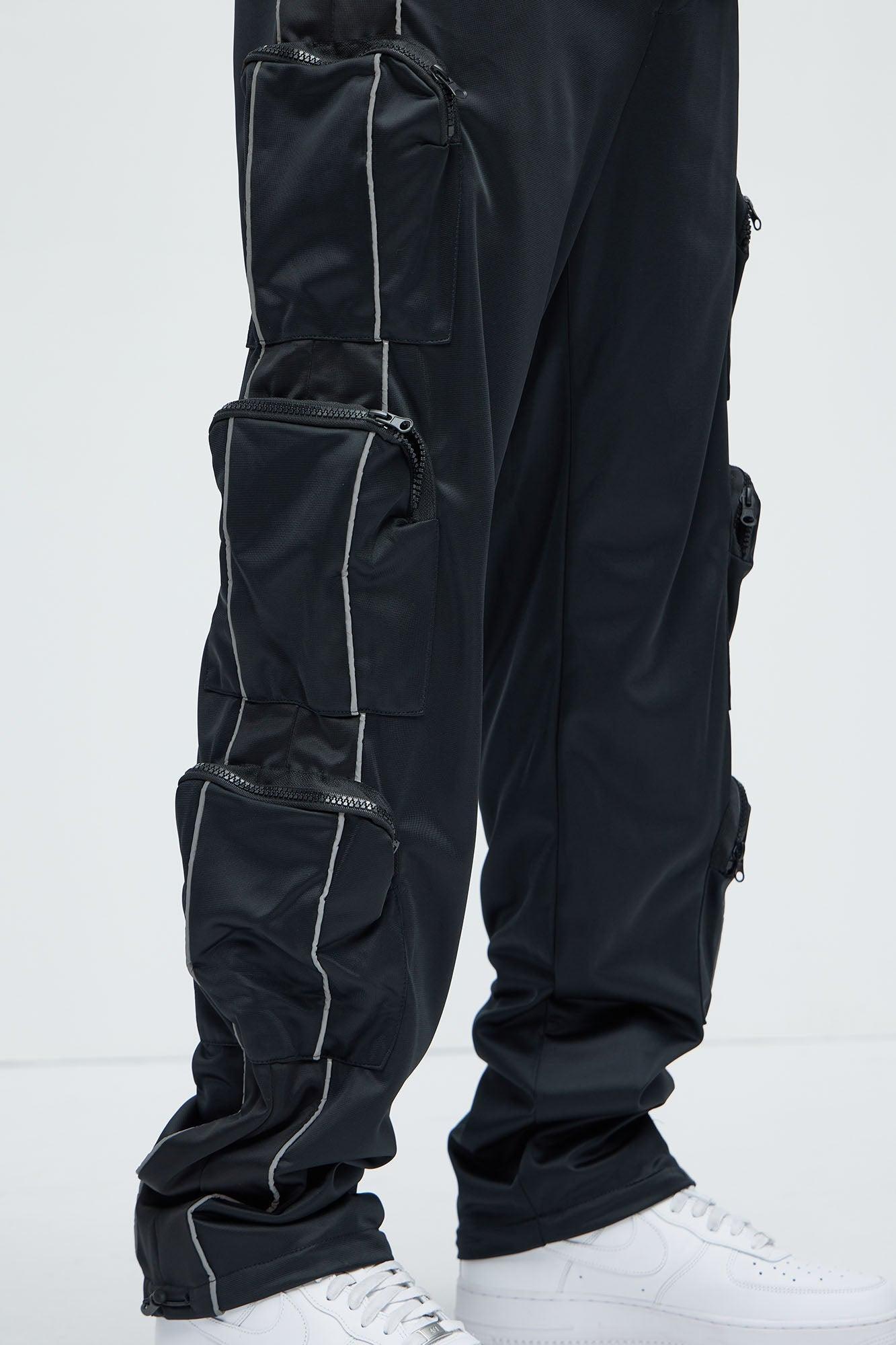 I Got You Cargo Baggy Track Pants - Black Product Image