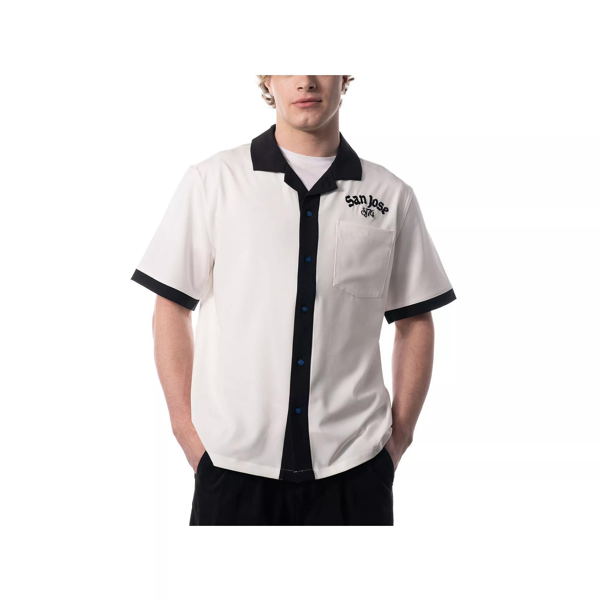 Men's The Wild Collective  White San Jose Earthquakes Bowler Button-Up Shirt, Size: Small, Sje White Product Image