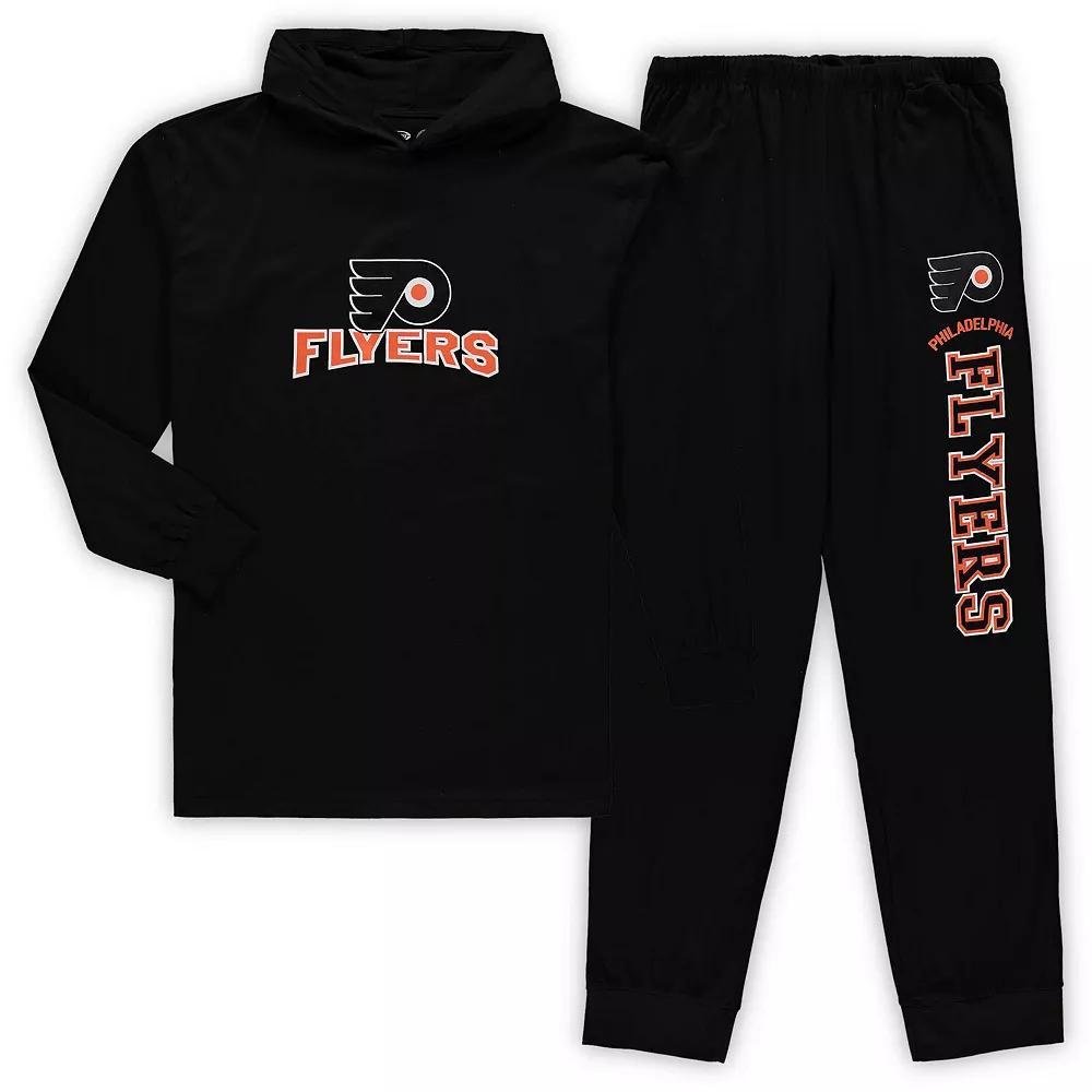 Men's Concepts Sport Black Philadelphia Flyers Big & Tall Pullover Hoodie & Joggers Sleep Set, Size: 3XB, Fly Black Product Image
