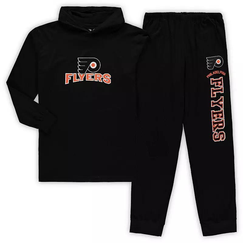 Men's Concepts Sport Black Philadelphia Flyers Big & Tall Pullover Hoodie & Joggers Sleep Set, Size: 3XB, Fly Black Product Image