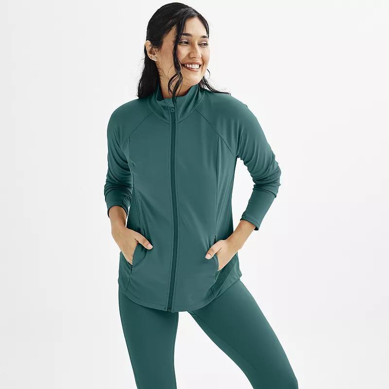 Women's Tek Gear® Ultrastretch Performance Jacket, Size: XS, Dark Blue Teal Product Image