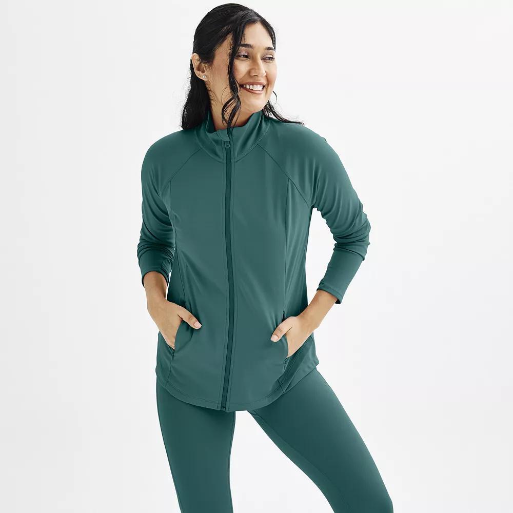 Women's Tek Gear® Ultrastretch Performance Jacket, Size: XS, Dark Blue Teal Product Image