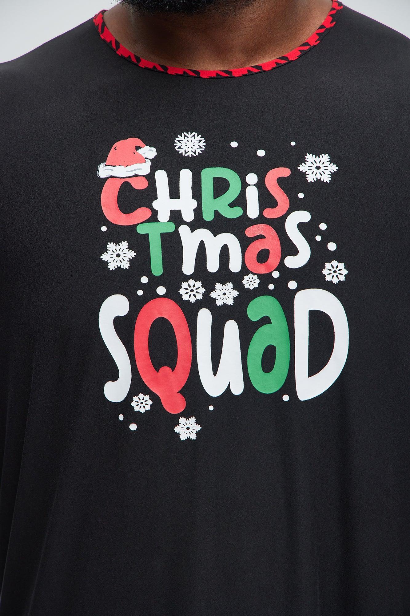 Christmas Squad Holiday PJ Set - Black/Red Product Image