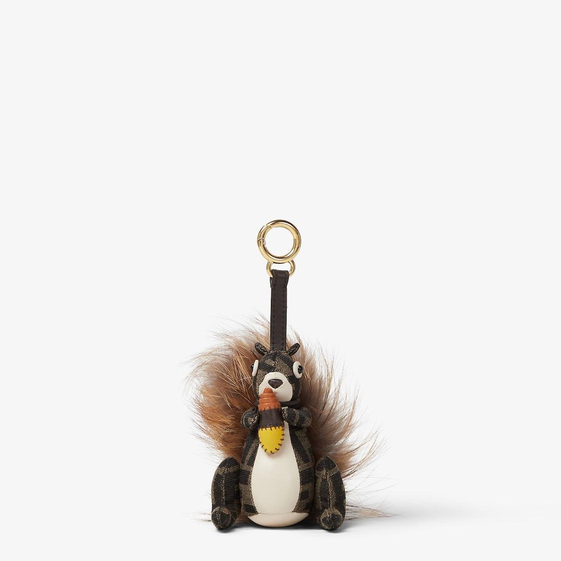 Squirrel CharmBrown FF jacquard fabric charm Product Image