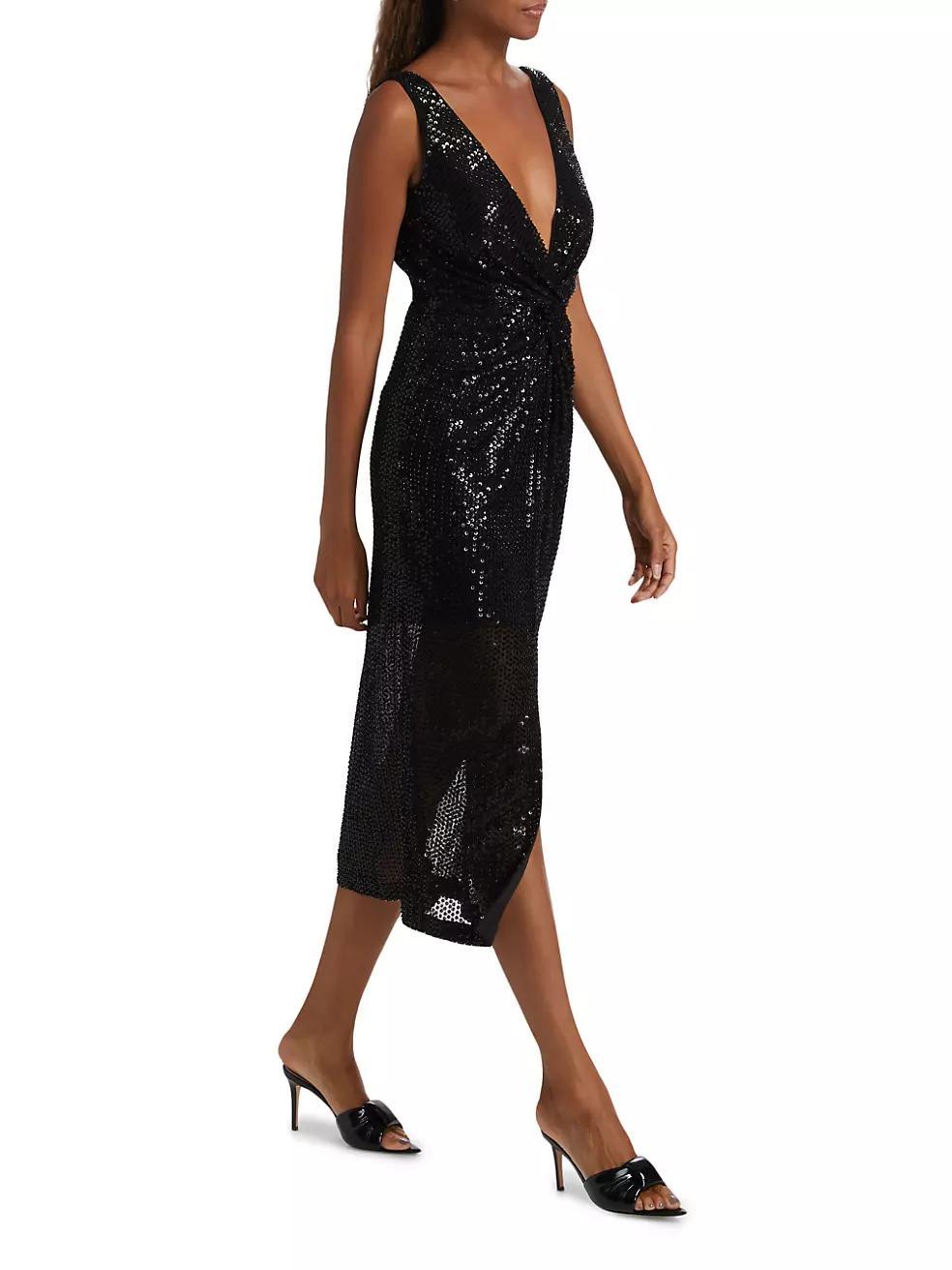 Eli Sequined Sleeveless Midi-Dress Product Image