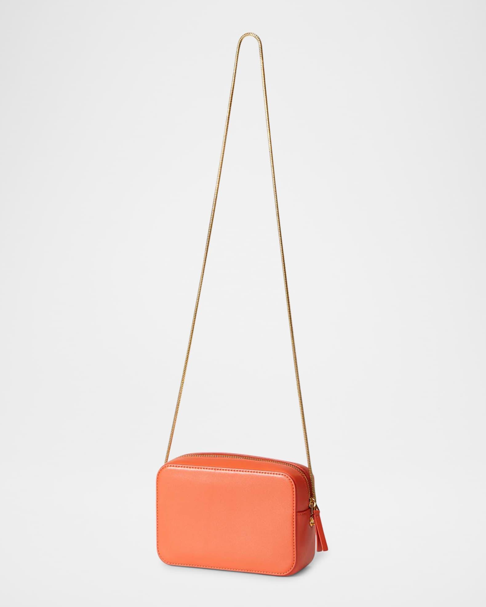 Boxy Chain Leather Crossbody Bag Product Image