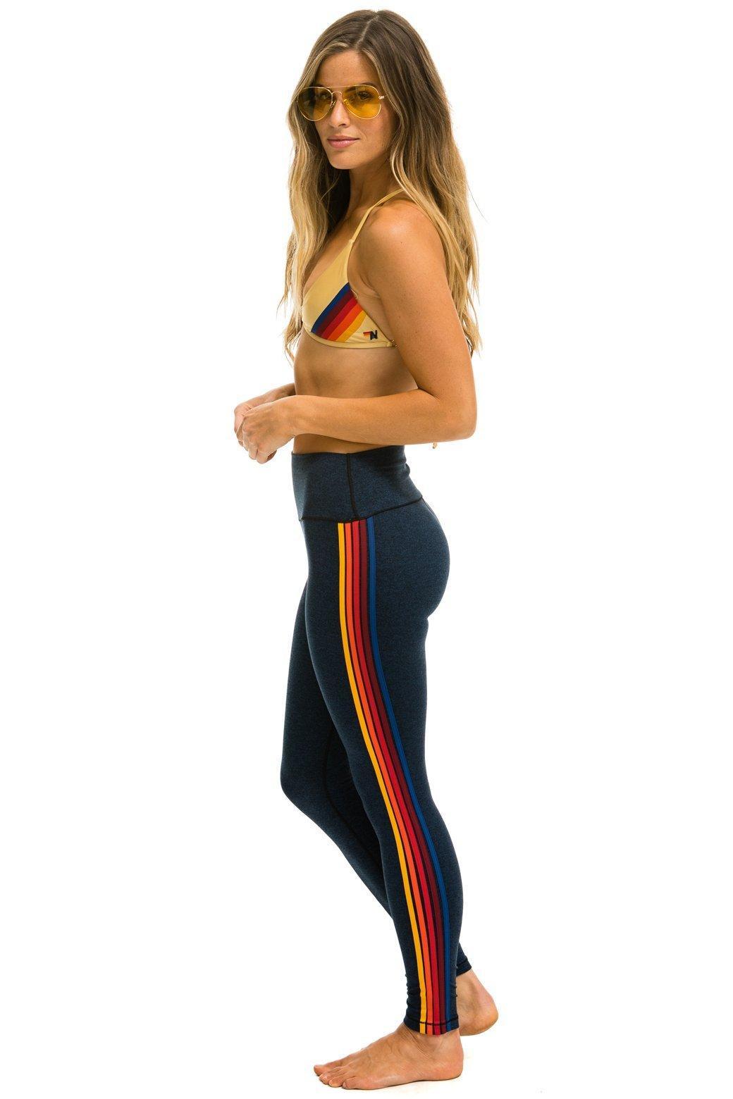 FULL LENGTH HI-RISE 5 STRIPE LEGGINGS - NAVY Female Product Image