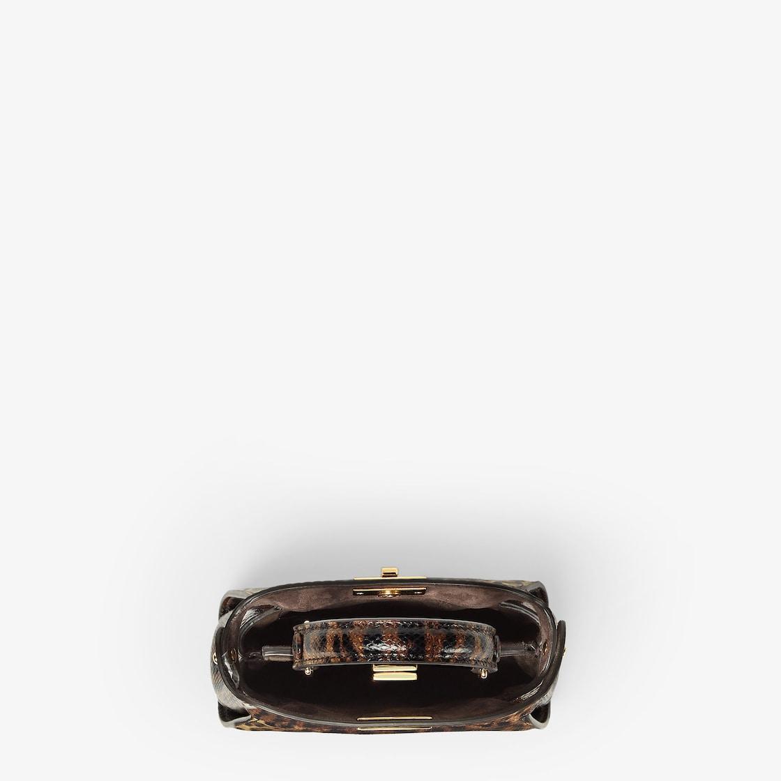 Nano PeekabooBeige and black Fendi Leo karung miniature Product Image