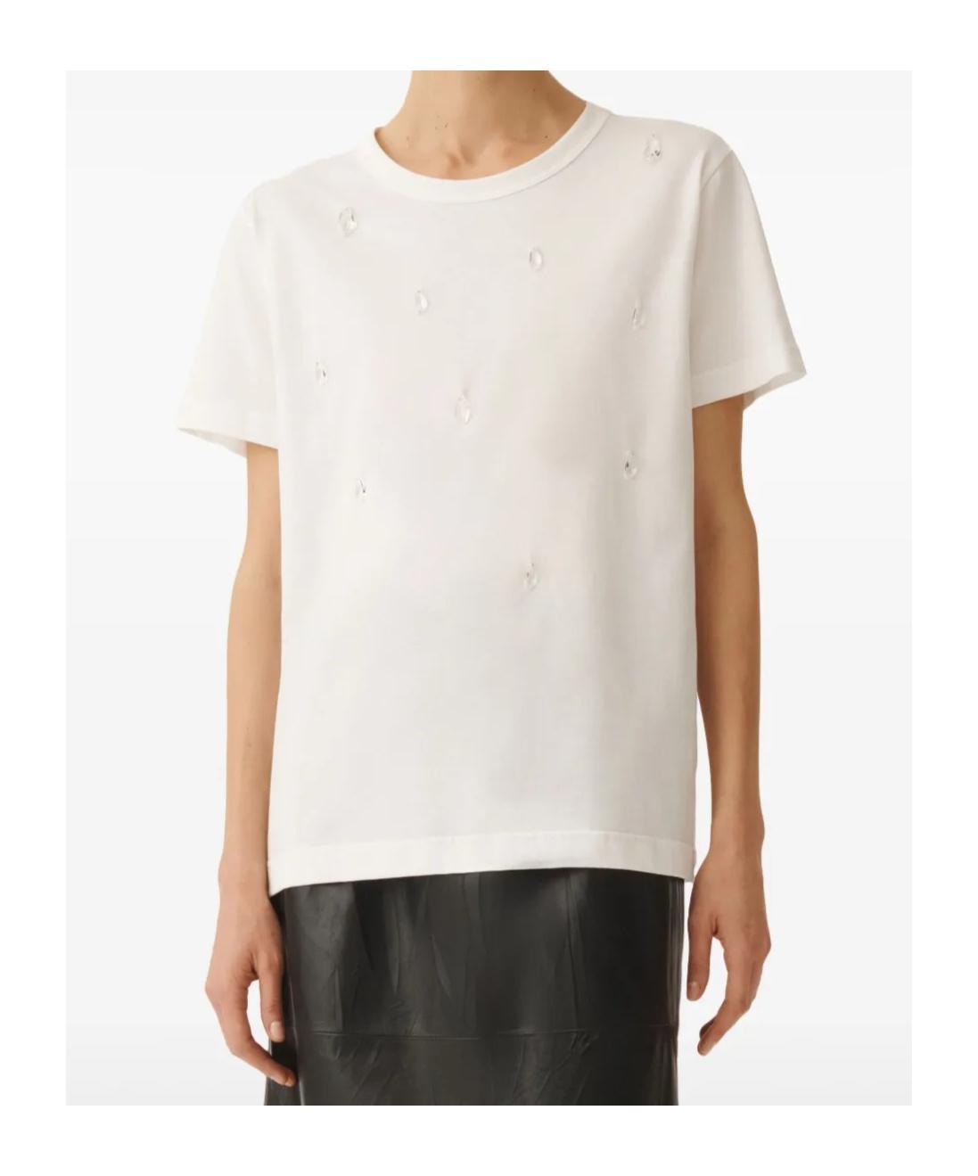 FABIANA FILIPPI Open-necked Black Shirt In White Product Image