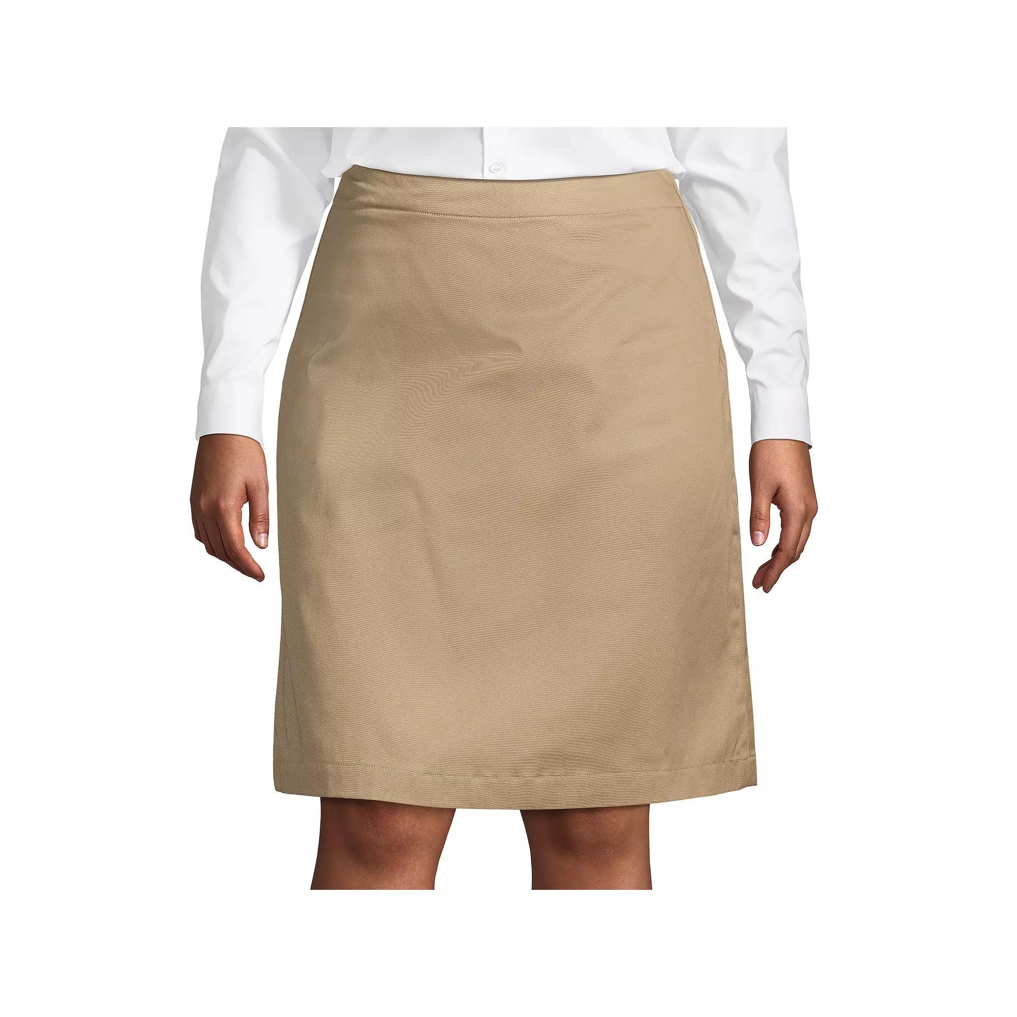 Plus Size Lands' End School Uniform Blend Chino Skort, Women's, Size: 18 W, Classic Blue Product Image