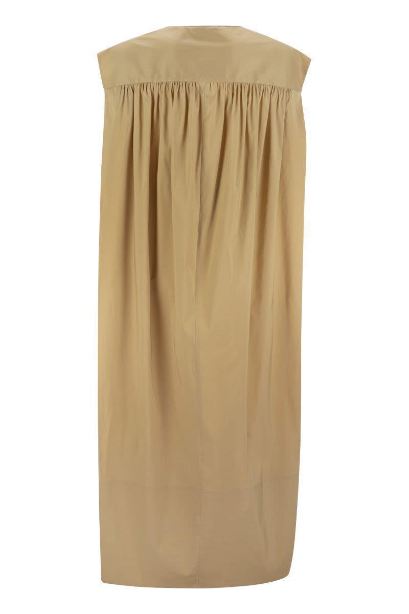 FABIANA FILIPPI Cotton-blend Dress With Diamond Thread In Beige Product Image