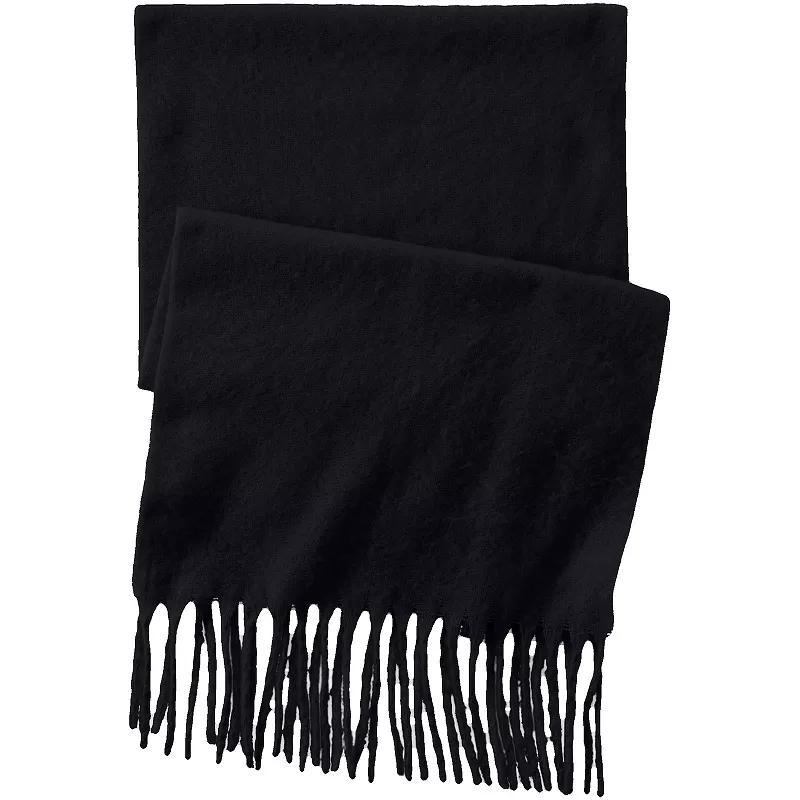 Women's Lands' End Brushed Blanket Scarf, Alabaster Check Product Image