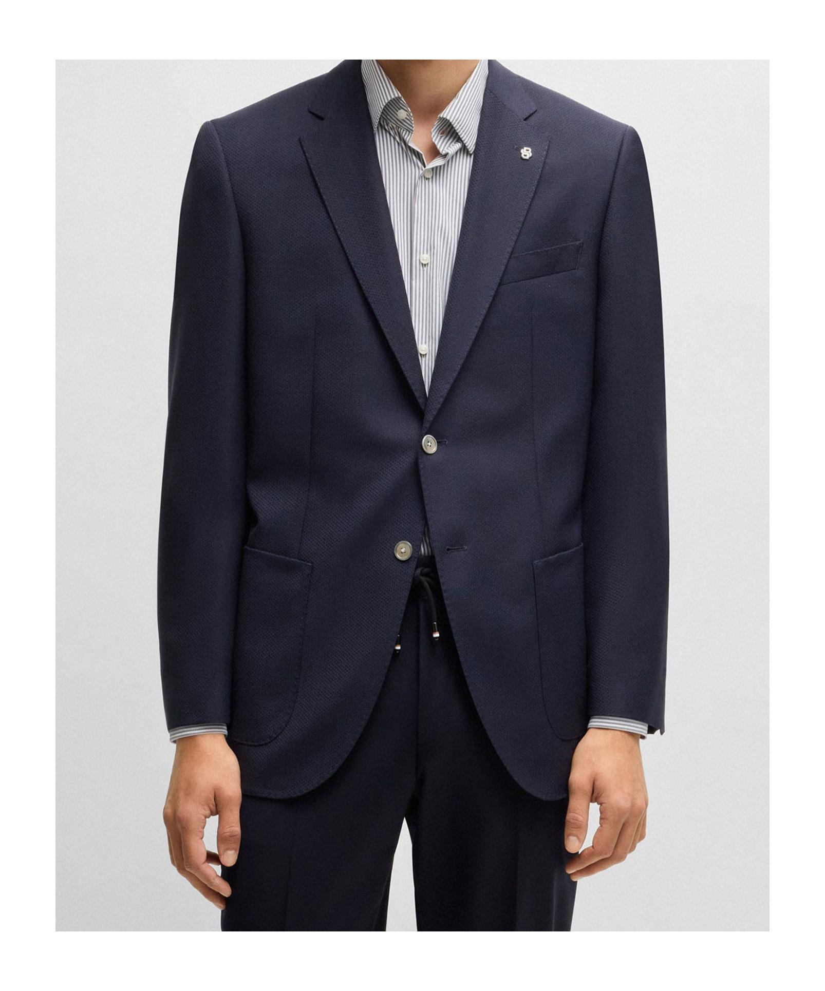 HUGO BOSS Long-sleeved Suit Coat In Black Product Image