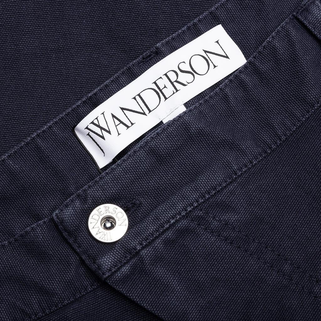 Twisted Cotton Bermuda Shorts - Navy Male Product Image