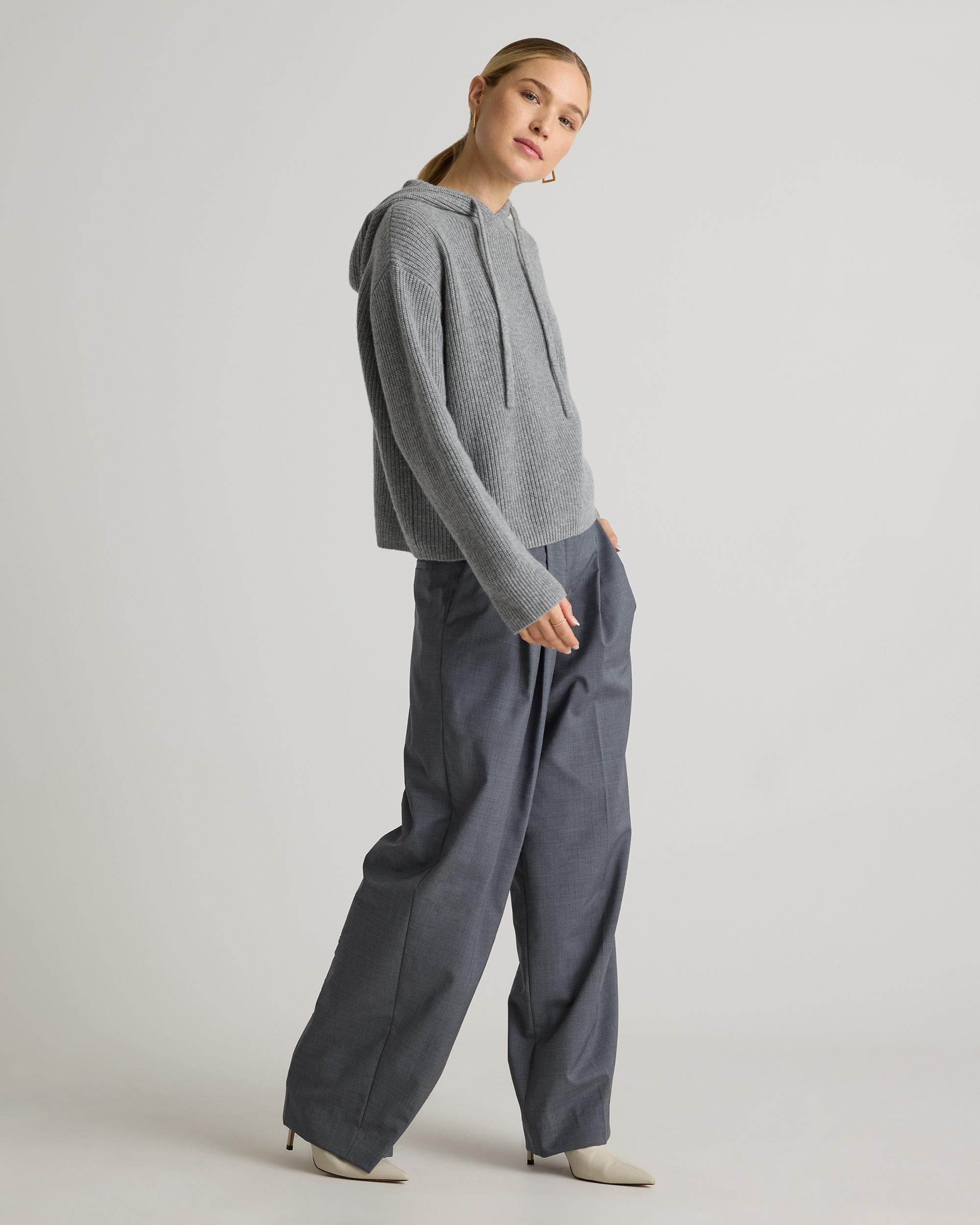 Quince | Women's Mongolian Cashmere Fisherman Crewneck Sweater Product Image