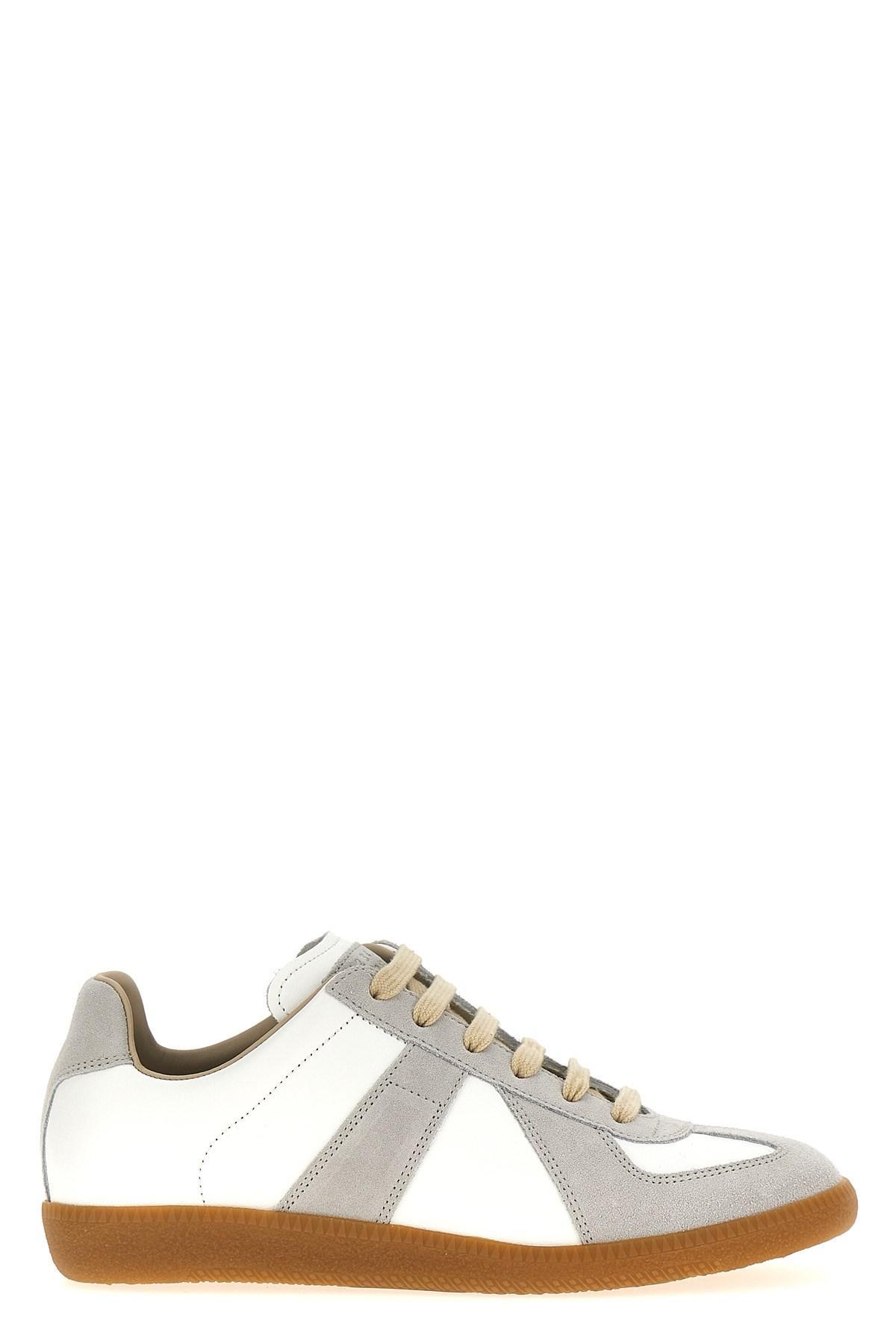 MAISON MARGIELA Replica Leather And Suede Sneakers In White Product Image
