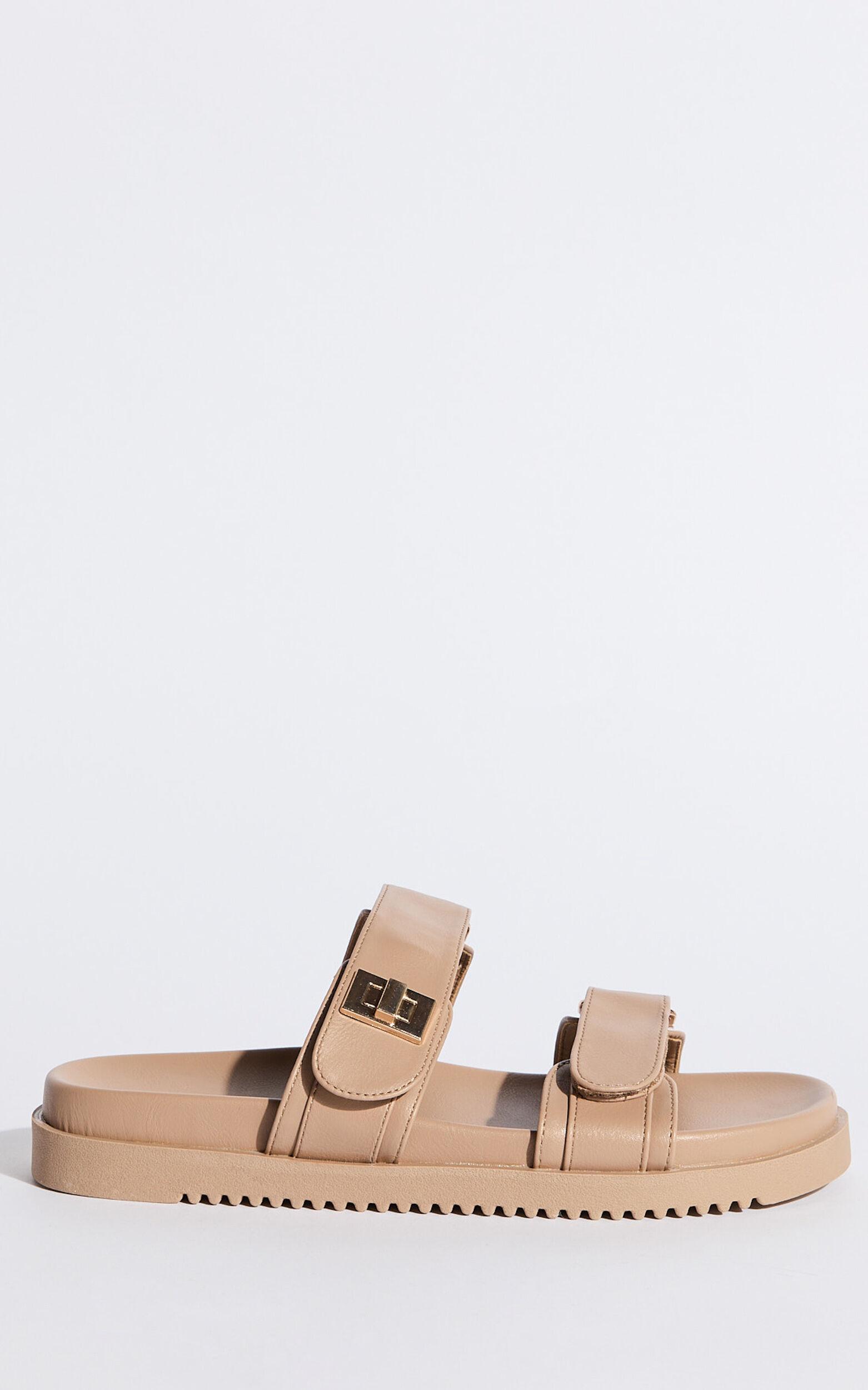 Billini - Amylee Slides with Hardware Detail in Light Cashew Product Image