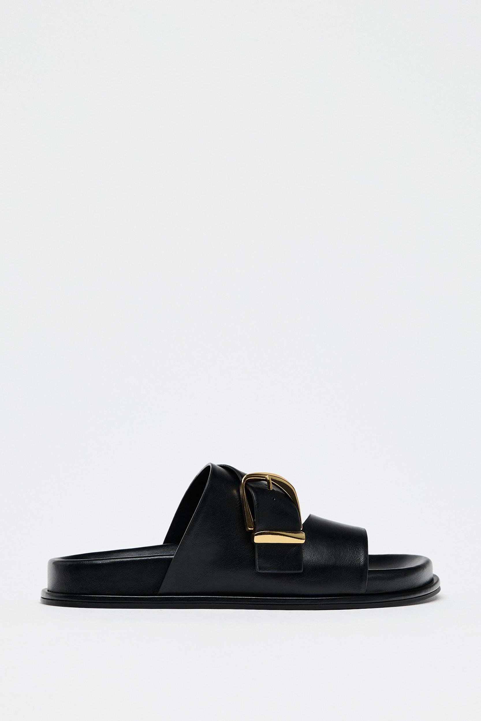 BUCKLE FLAT SANDALS Product Image