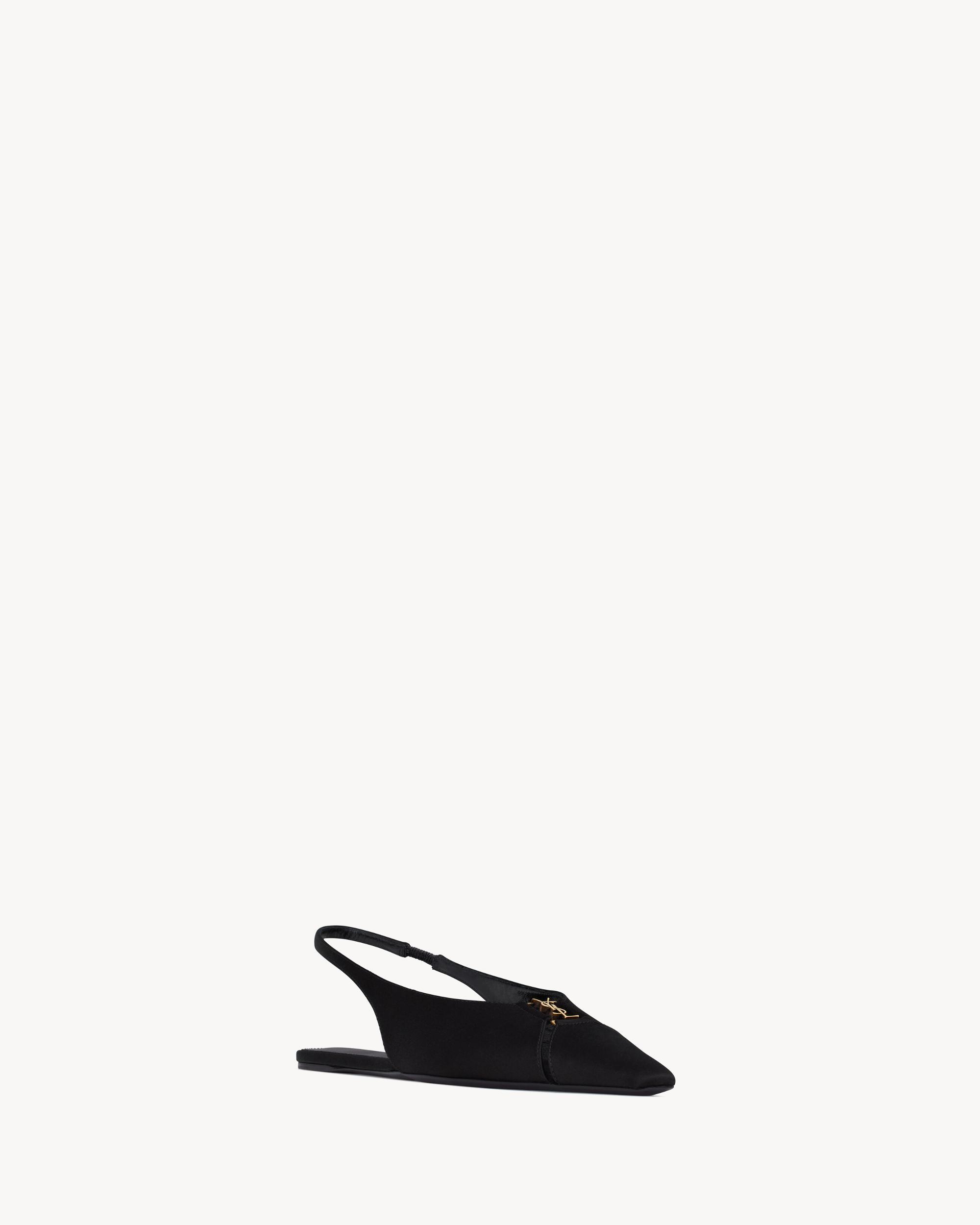 BABYLONE slingback flats in satin crepe Product Image