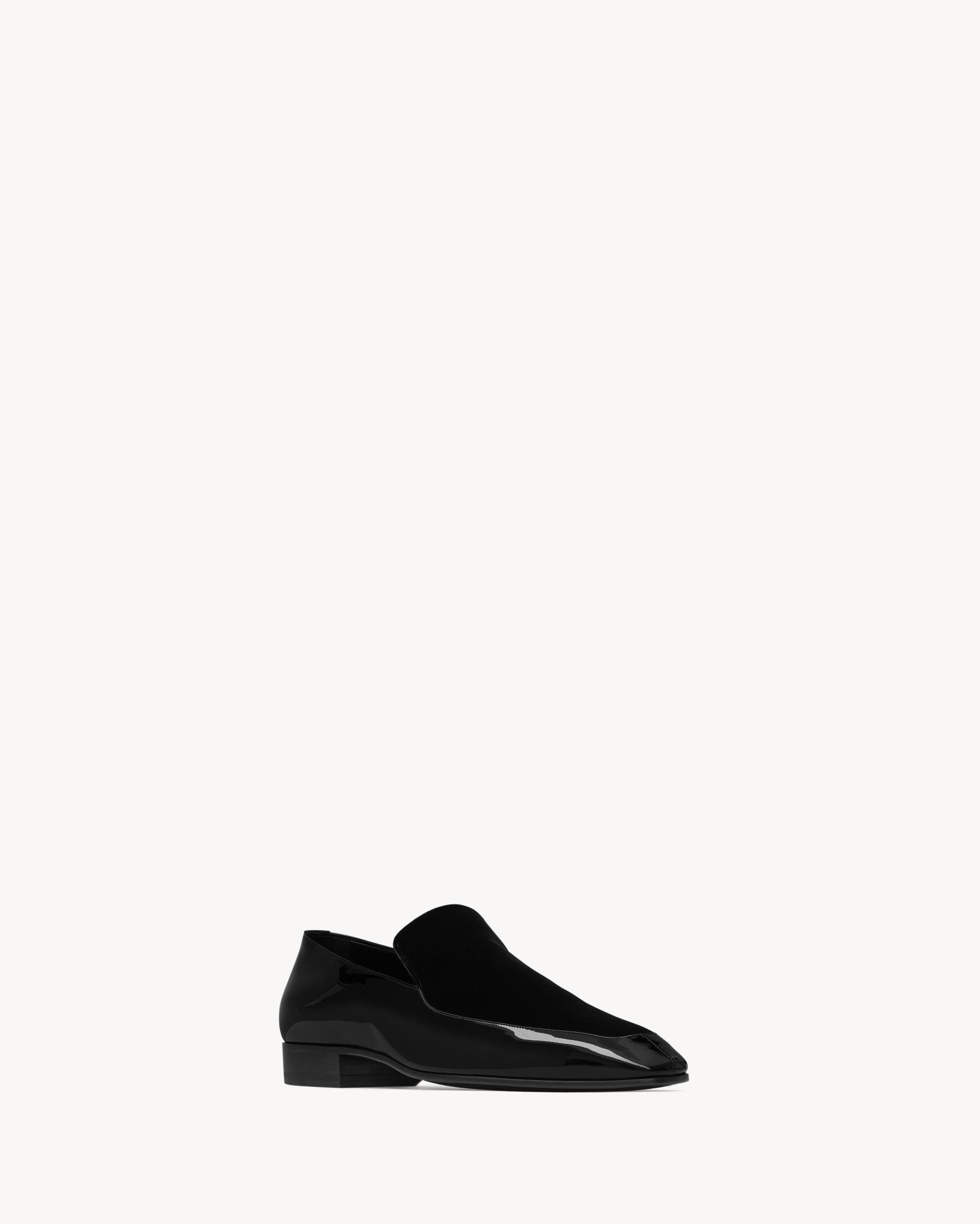 GABRIEL loafers in patent leather and velvet Product Image