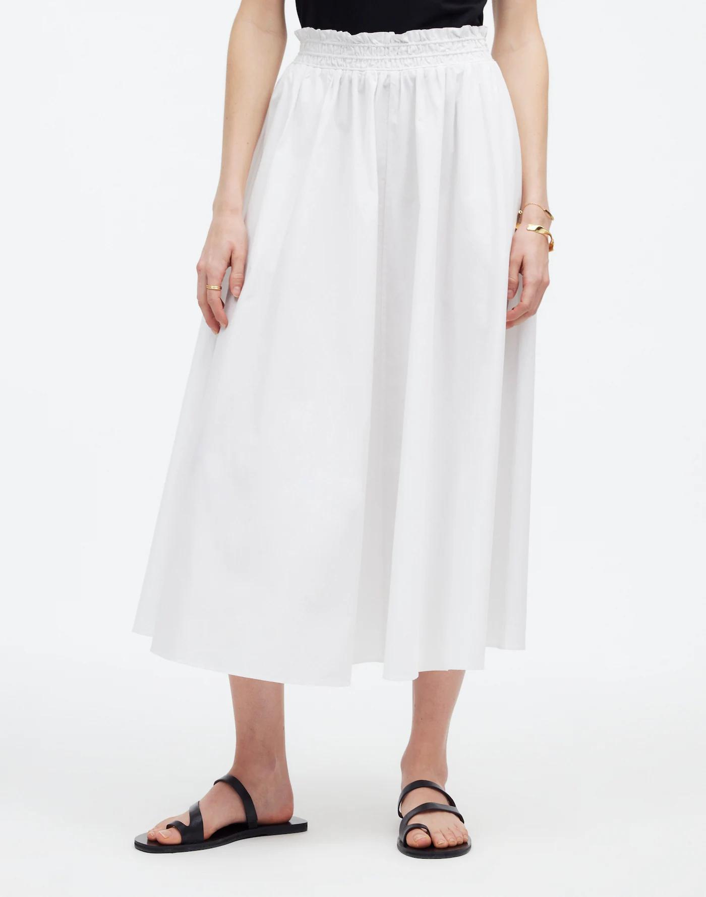 Pull-On Paperbag Midi Skirt Product Image