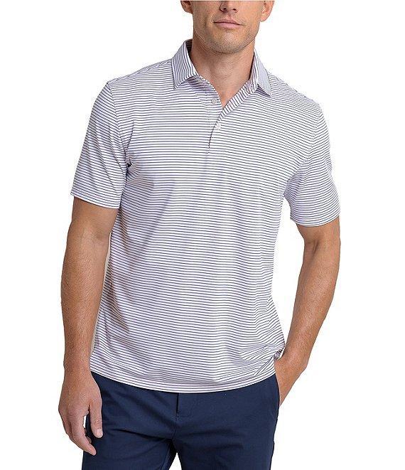 Southern Tide Performance Stretch Driver Sunbury Stripe Short Sleeve Polo Shirt Product Image