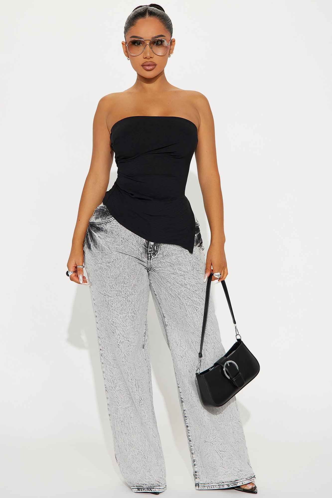 Valerie Asymmetrical Top - Black Product Image