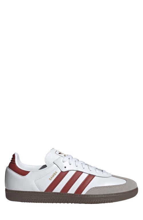 adidas Samba OG Sneaker in White/ruby/Clear Granite at Nordstrom, Size 14 Women's Product Image
