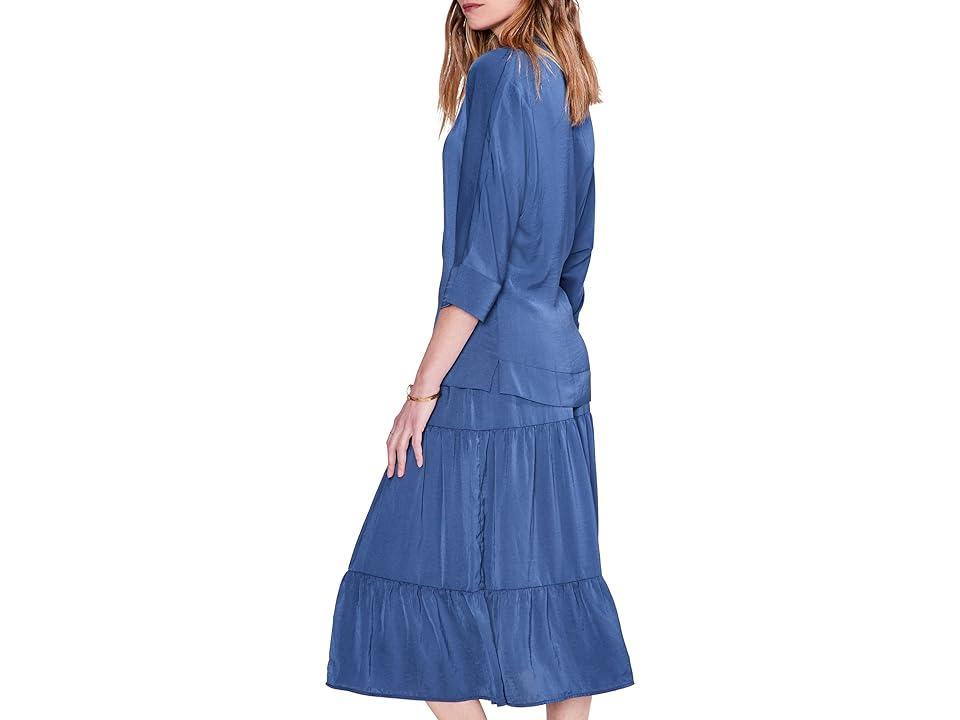 NIC+ZOE Soft Drape Town Shirt (Deep Ocean) Women's Clothing Product Image