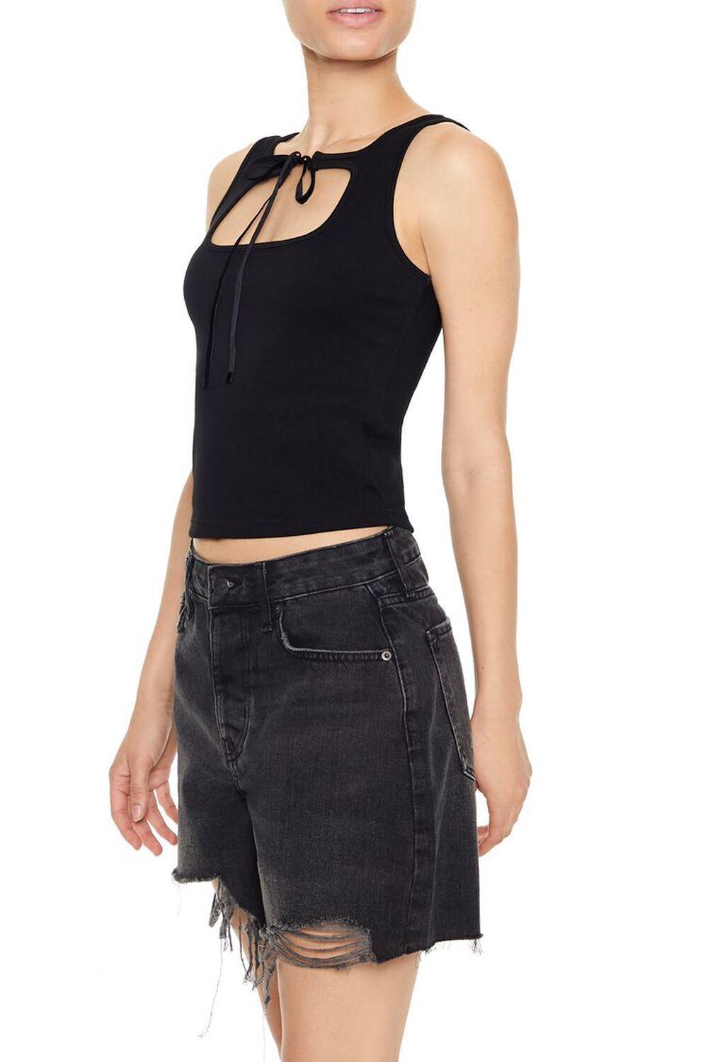 Cutout Tie-Front Tank Top | Forever 21 Product Image