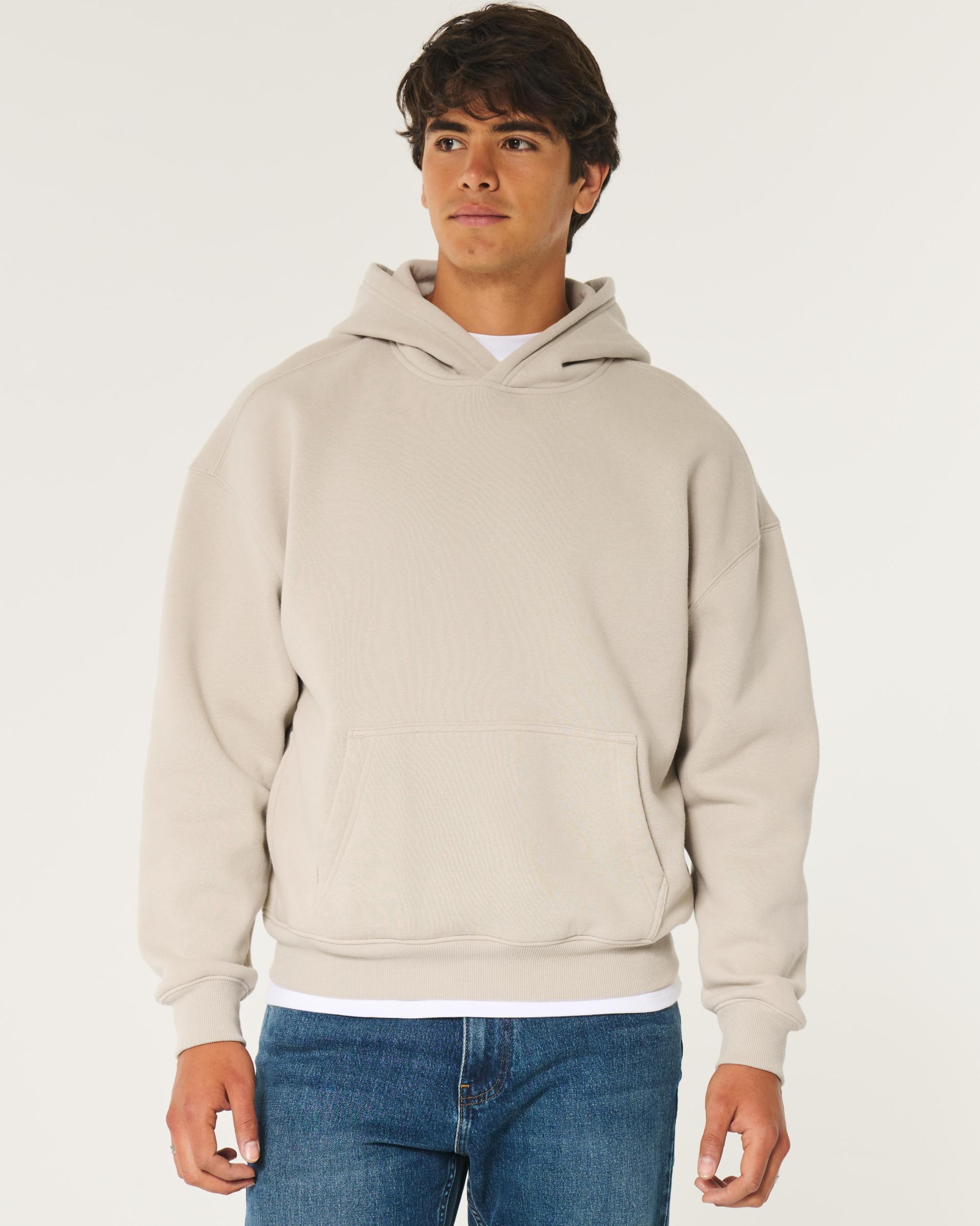 Hollister Feel Good Fleece Boxy Camo Hoodie Product Image
