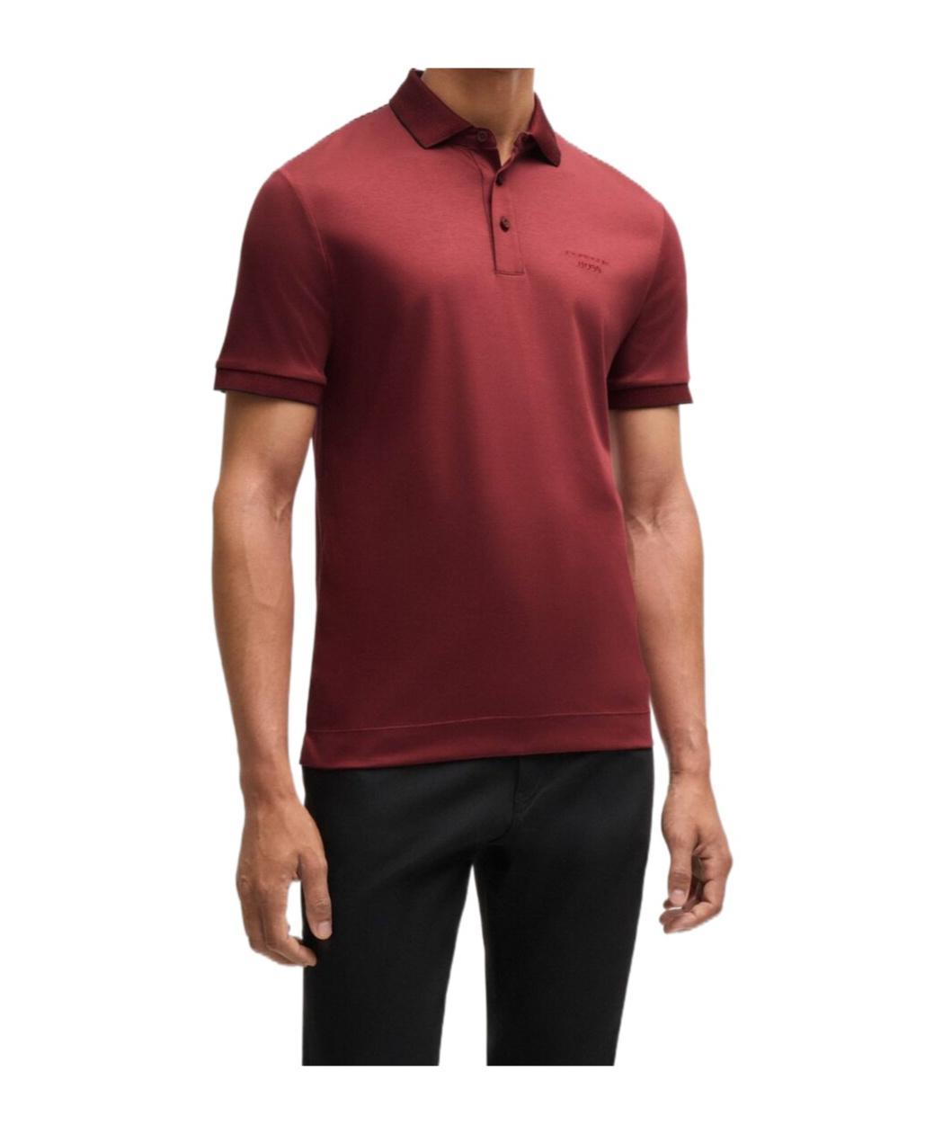 HUGO BOSS Short-sleeved Polo Shirt In Red Product Image
