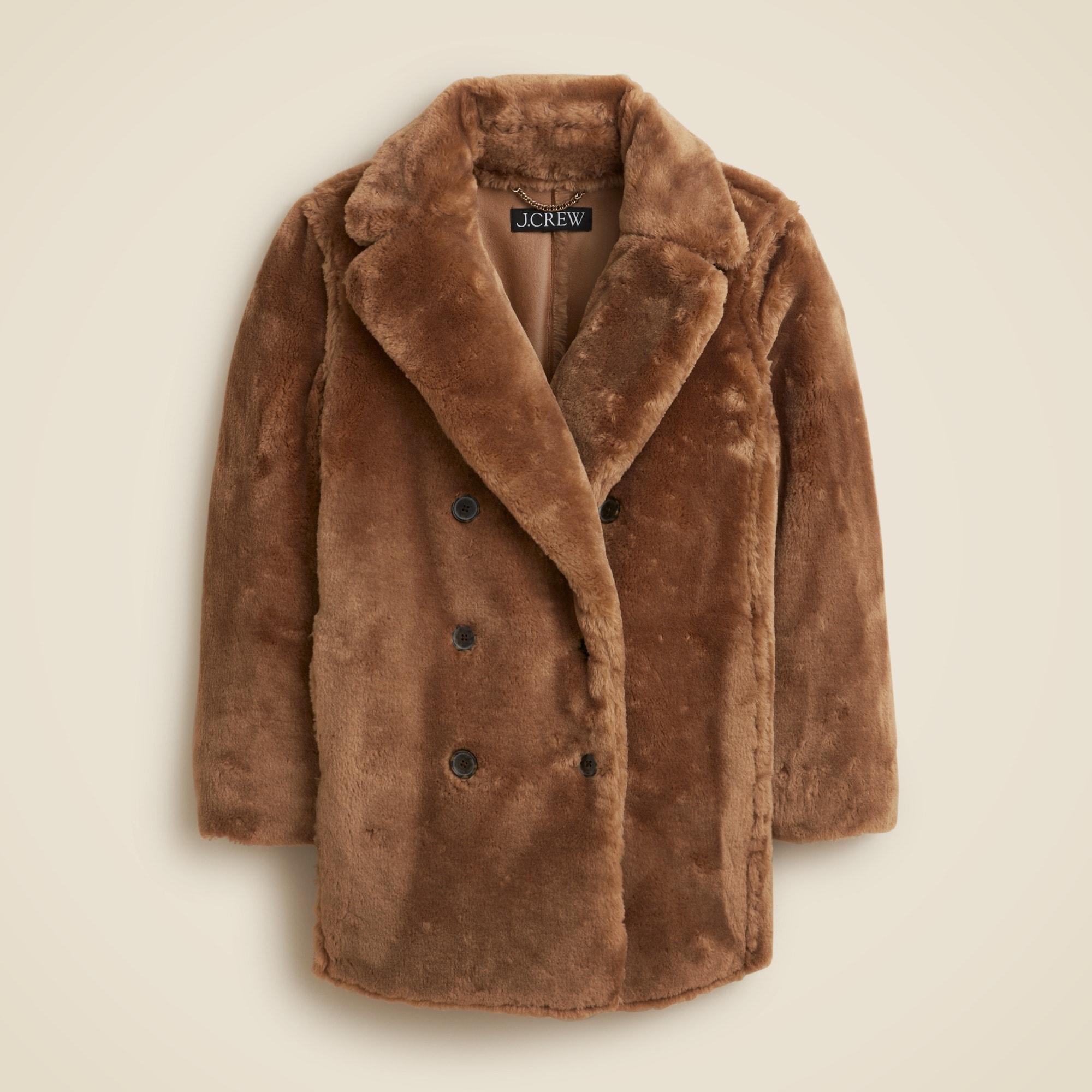Faux-fur peacoat Product Image