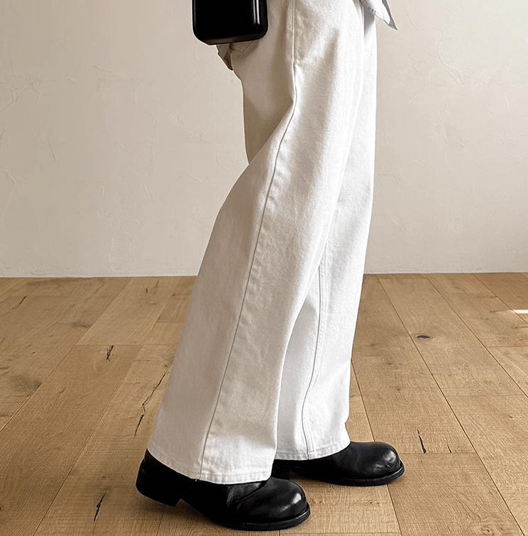 RT No. 9371 OFF WHITE STRAIGHT PANTS Product Image