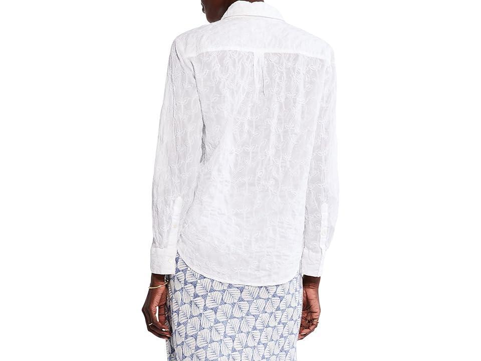 NIC+ZOE Embroidered Sky Shirt (Paper ) Women's Clothing Product Image