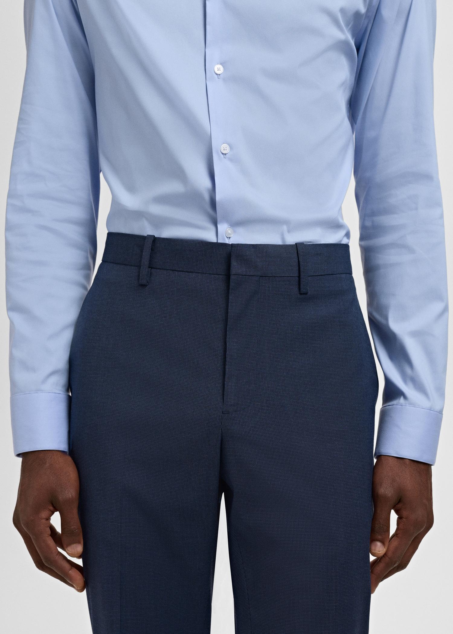Stretch fabric super slim-fit suit trousers - Men | MANGO USA Product Image