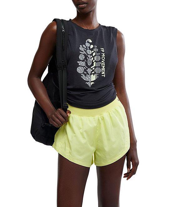 Free People Sport Mode Crew Neck Sleeveless Muscle Logo Tank Product Image