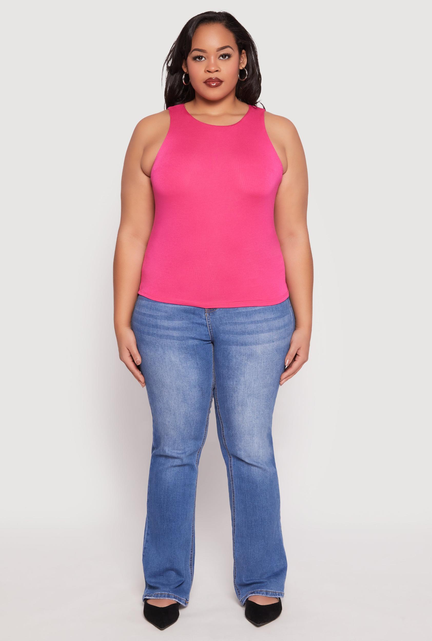Womens Plus Size Double Layer Tank Top Product Image