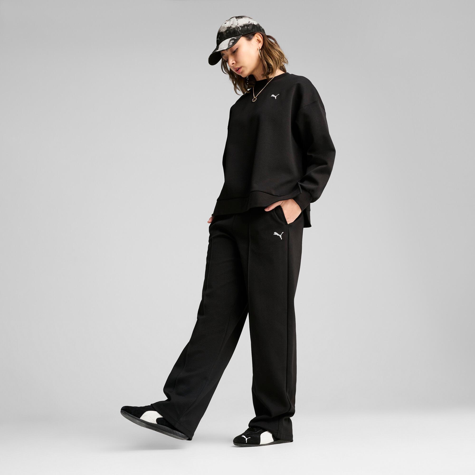 PUMA Wardrobe Essentials Women's Oversized Crew Sweatshirt Product Image