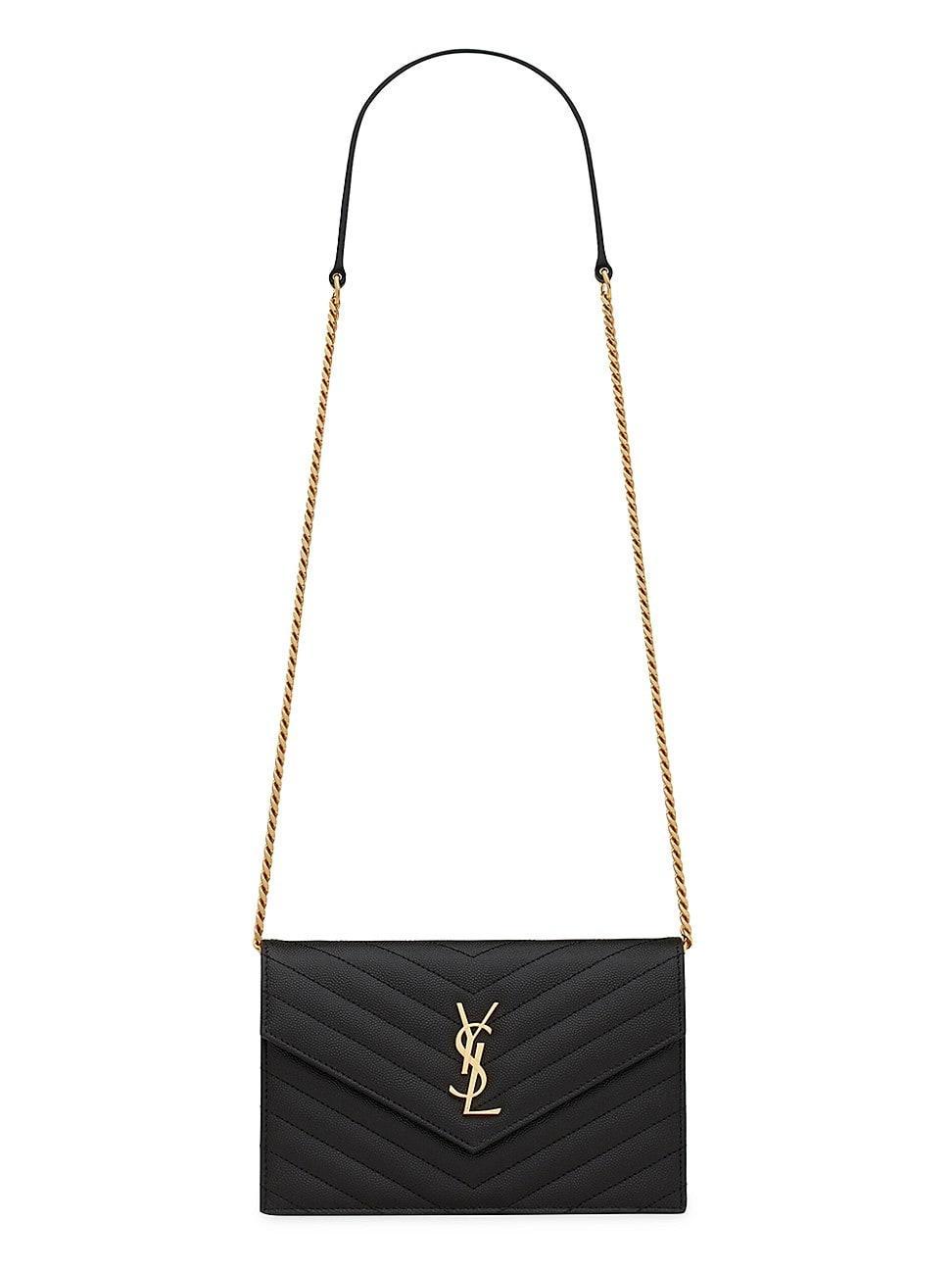 Womens Cassandre Envelope Chain Wallet in Grain De Poudre Leather Product Image