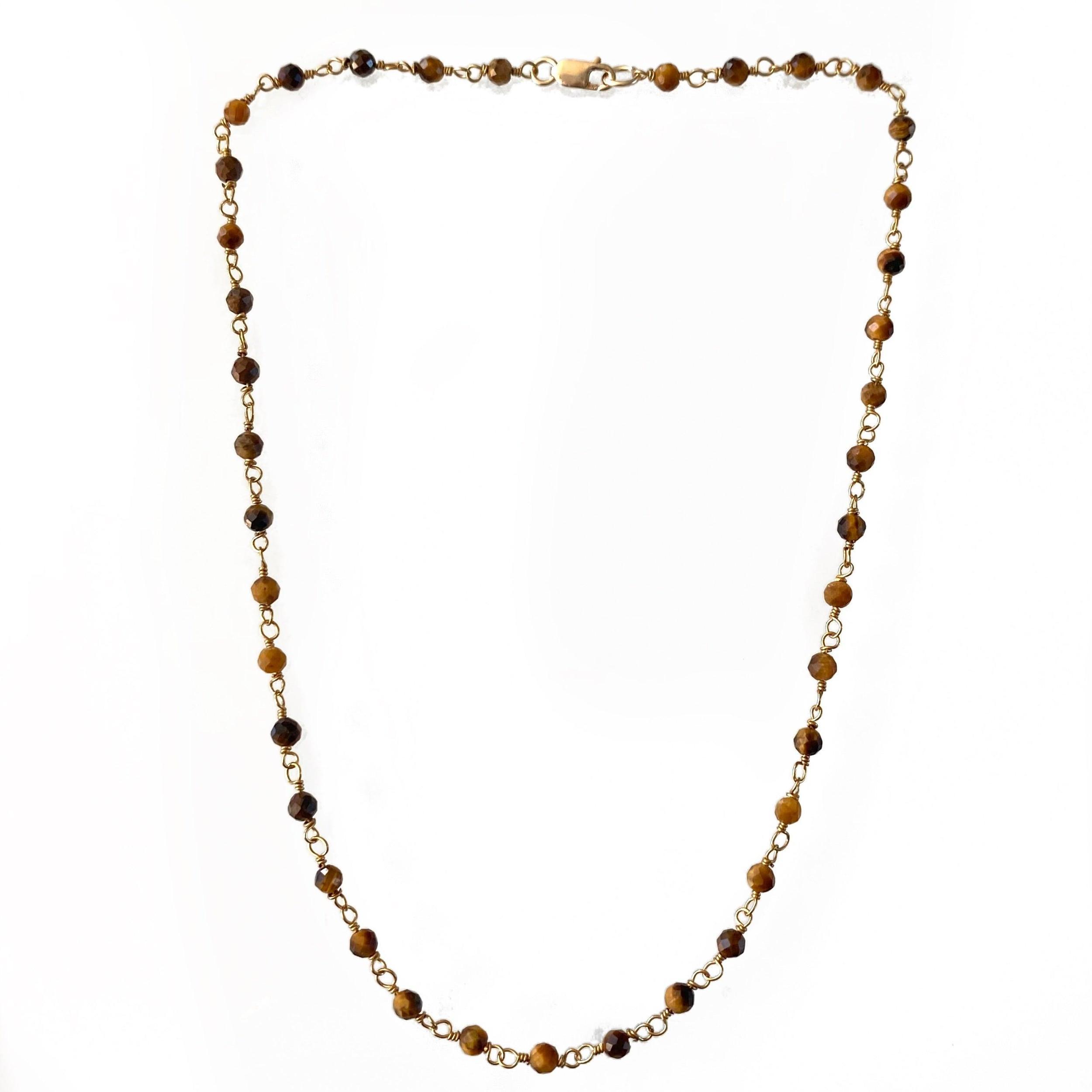 Wire Wrapped Tigers Eye Necklace Product Image