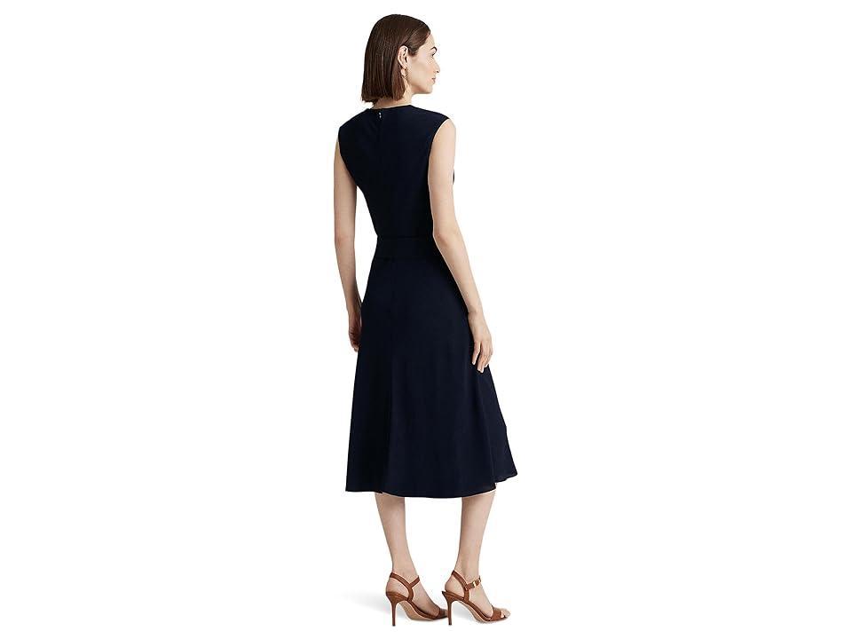 Lauren Ralph Lauren Bubble Crepe Cap-Sleeve Dress (Lighthouse ) Women's Dress Product Image