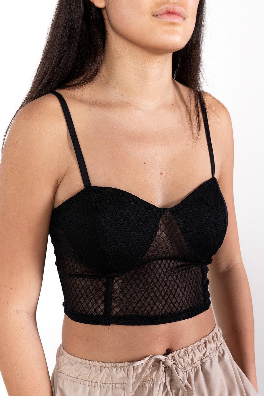 Fishnet Bustier Bra Product Image