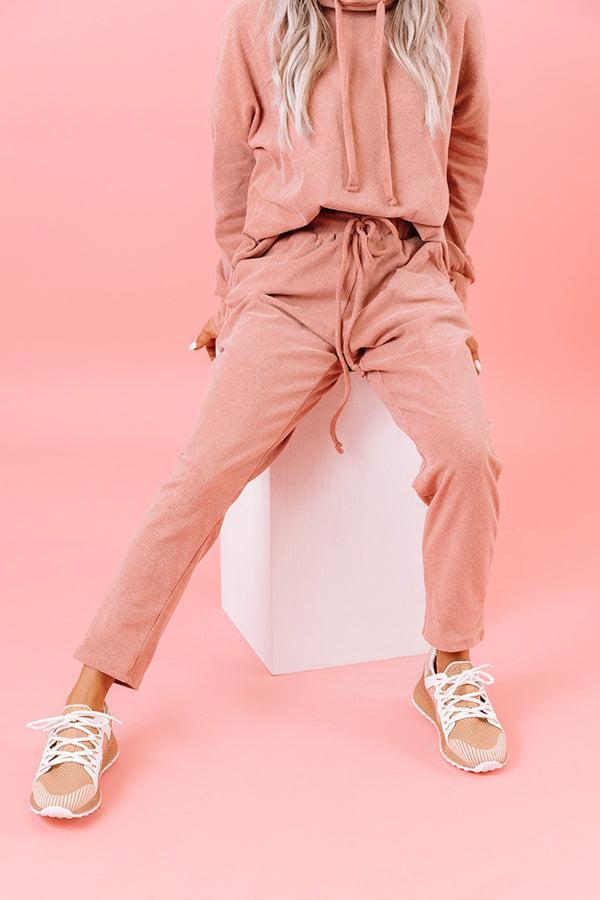 Cozy Perk Joggers in Blush Product Image