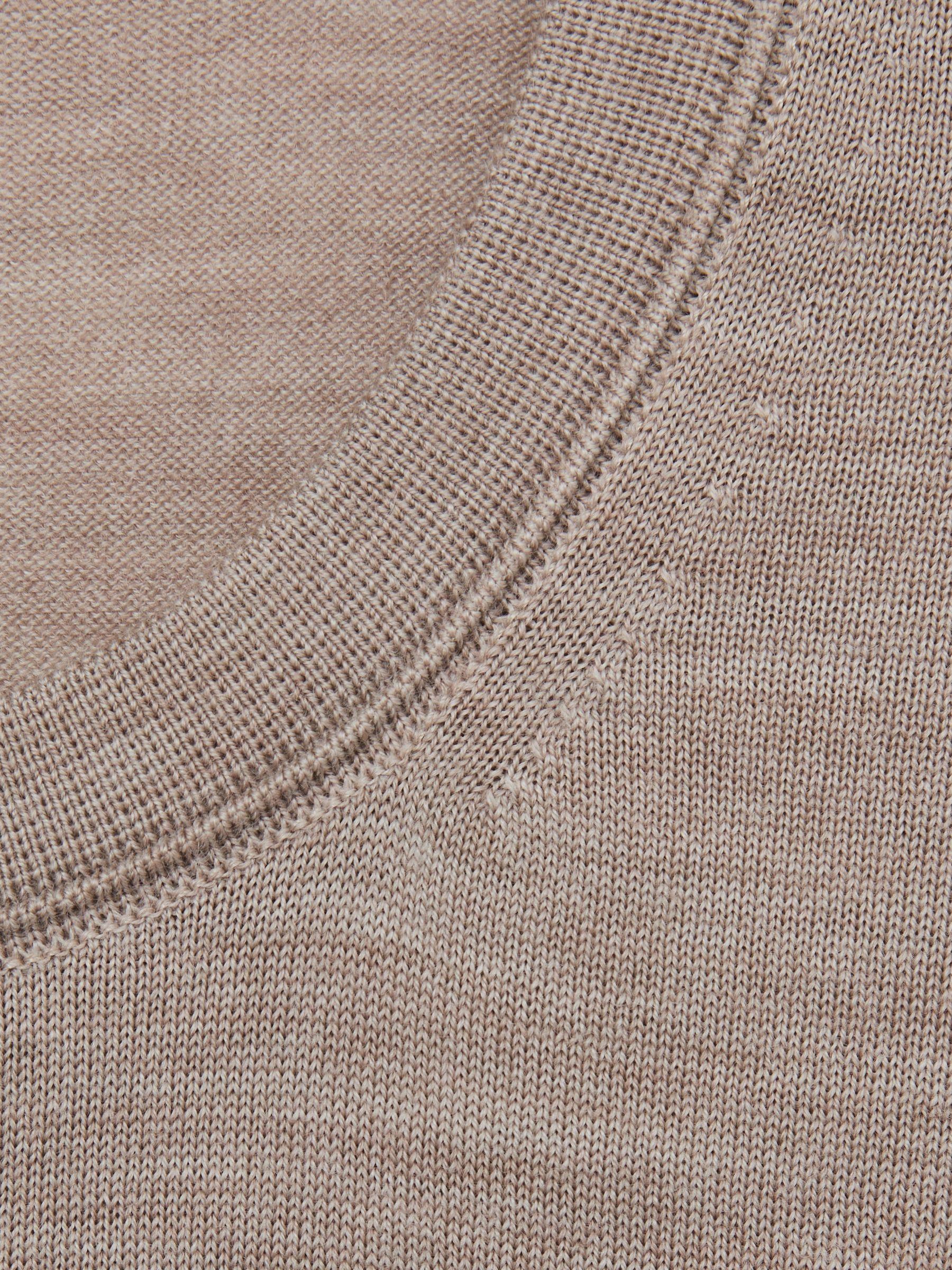 Merino Wool Crew Neck Jumper in Wheat Melange Product Image