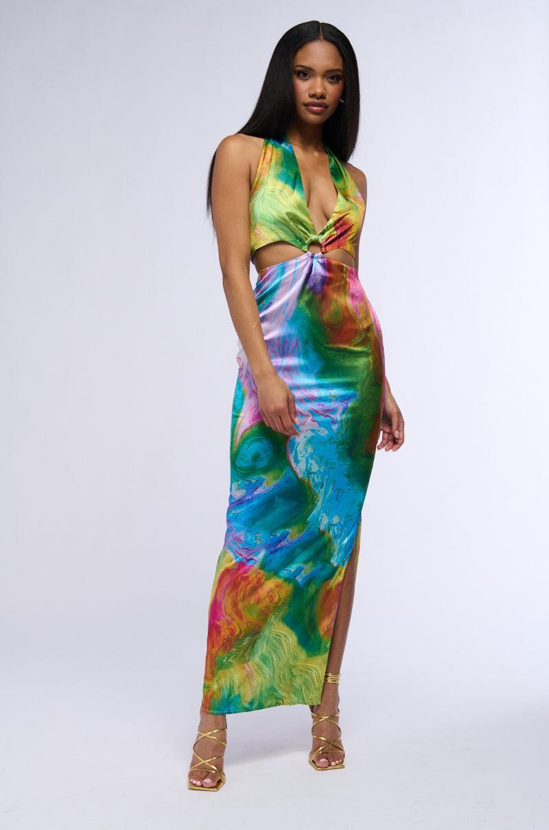 FREE SPIRIT SATIN MAXI DRESS Product Image