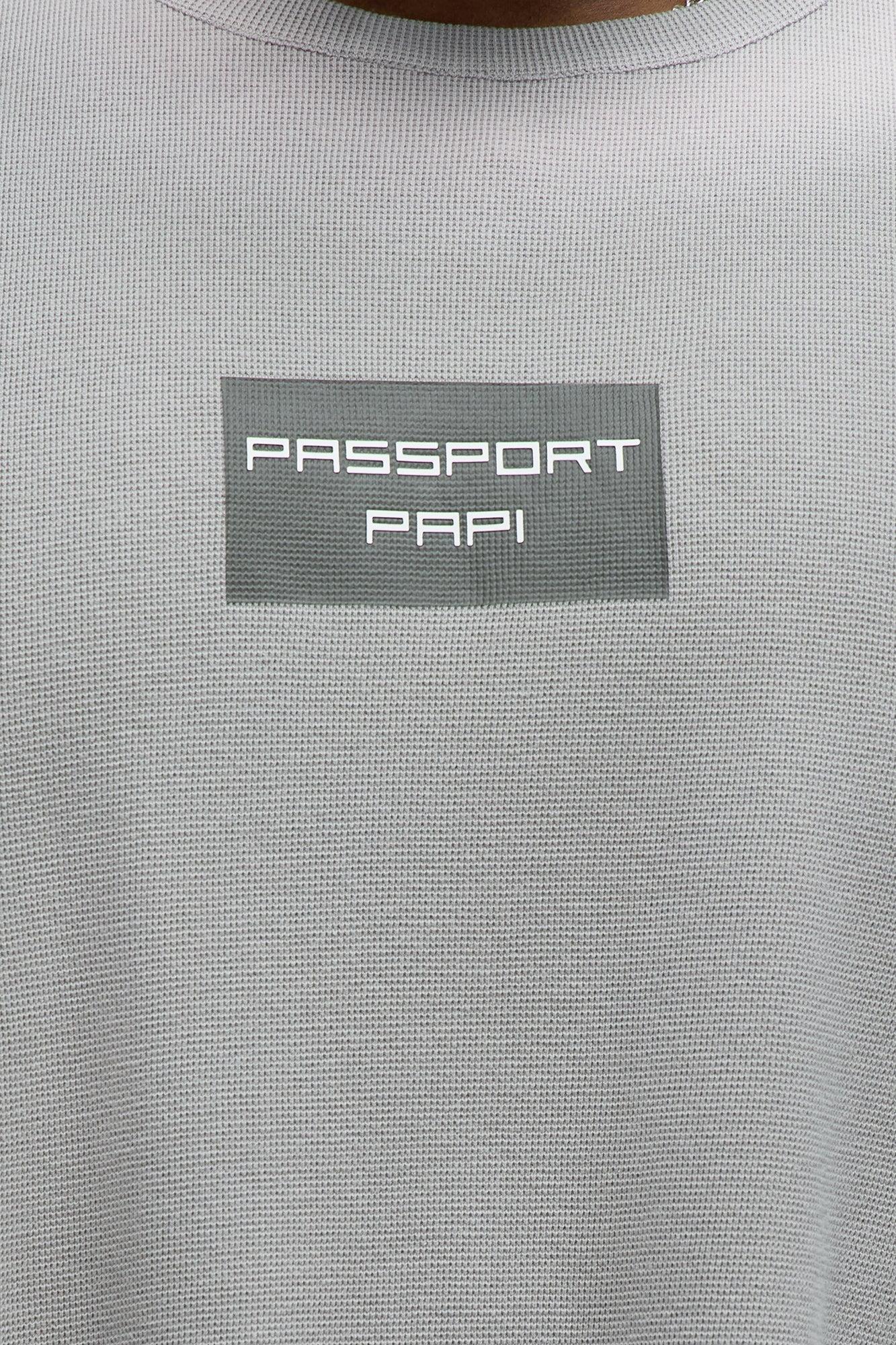 Relaxed Washed Quote Muscle Tank - Dark Grey Product Image