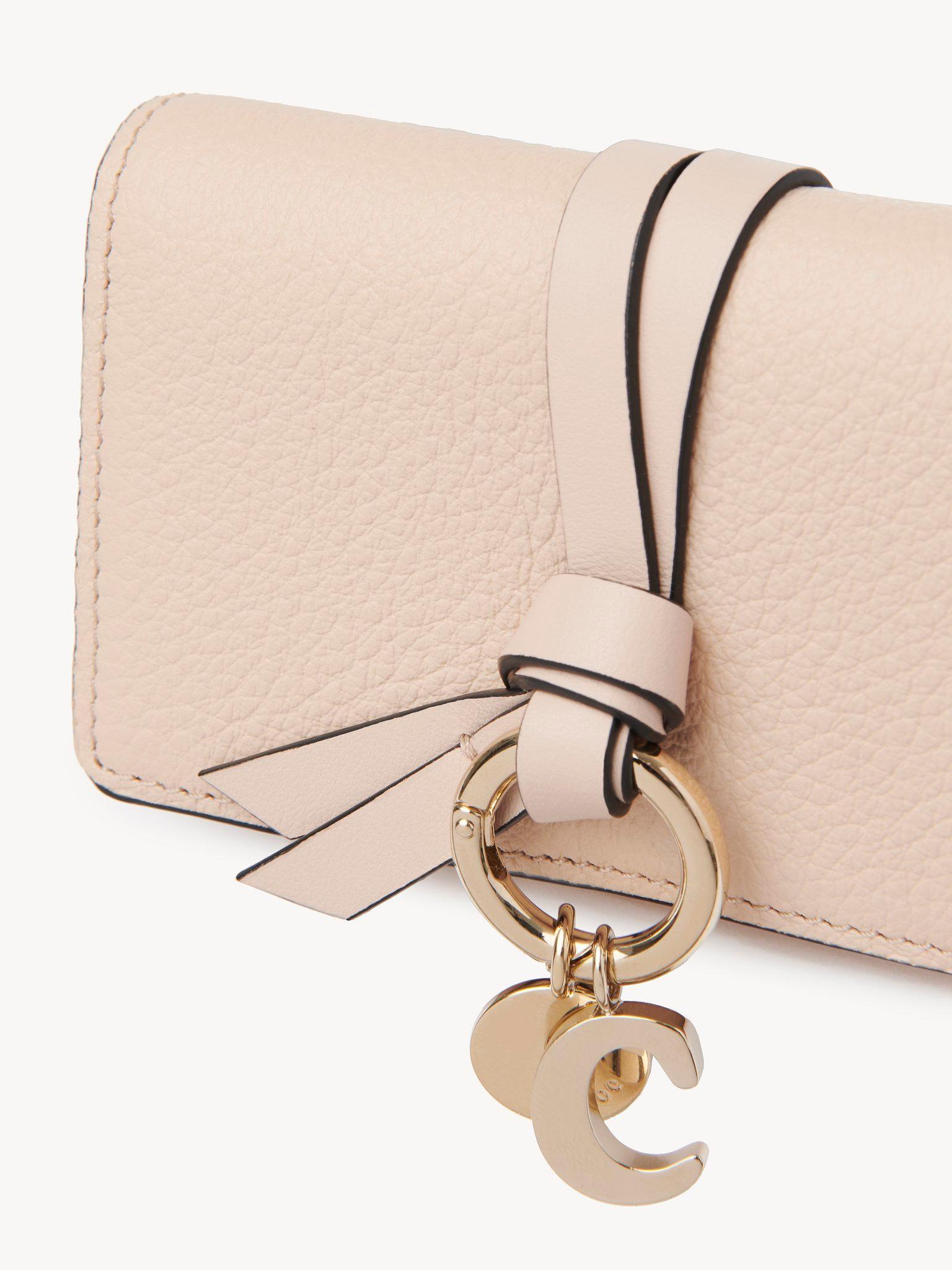 Alphabet key case in grained leather Product Image