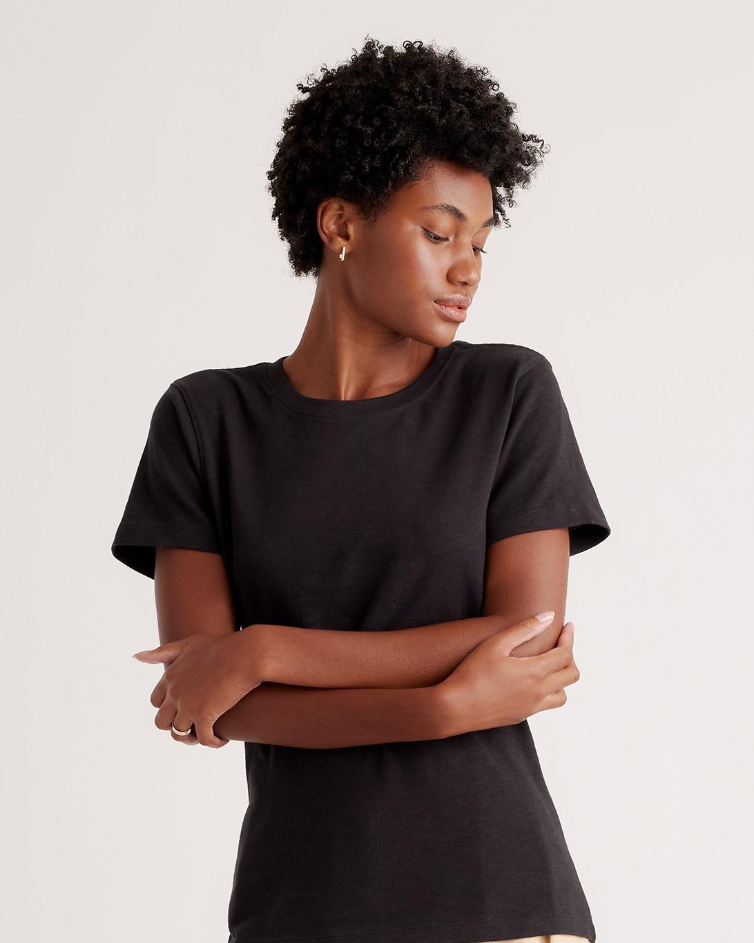 Quince | Women's Slub Crewneck T-Shirt Size XS, Organic Cotton Product Image